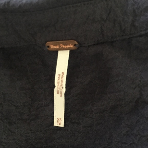 Free People Blue Button-down Hi-lo Shirt XS - Picture 6 of 7